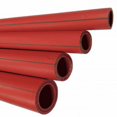 Полипропиленовая труба круглая красная противопожарная SDR 7,4 PP-R 50х6,9 мм ГОСТ/ТУ